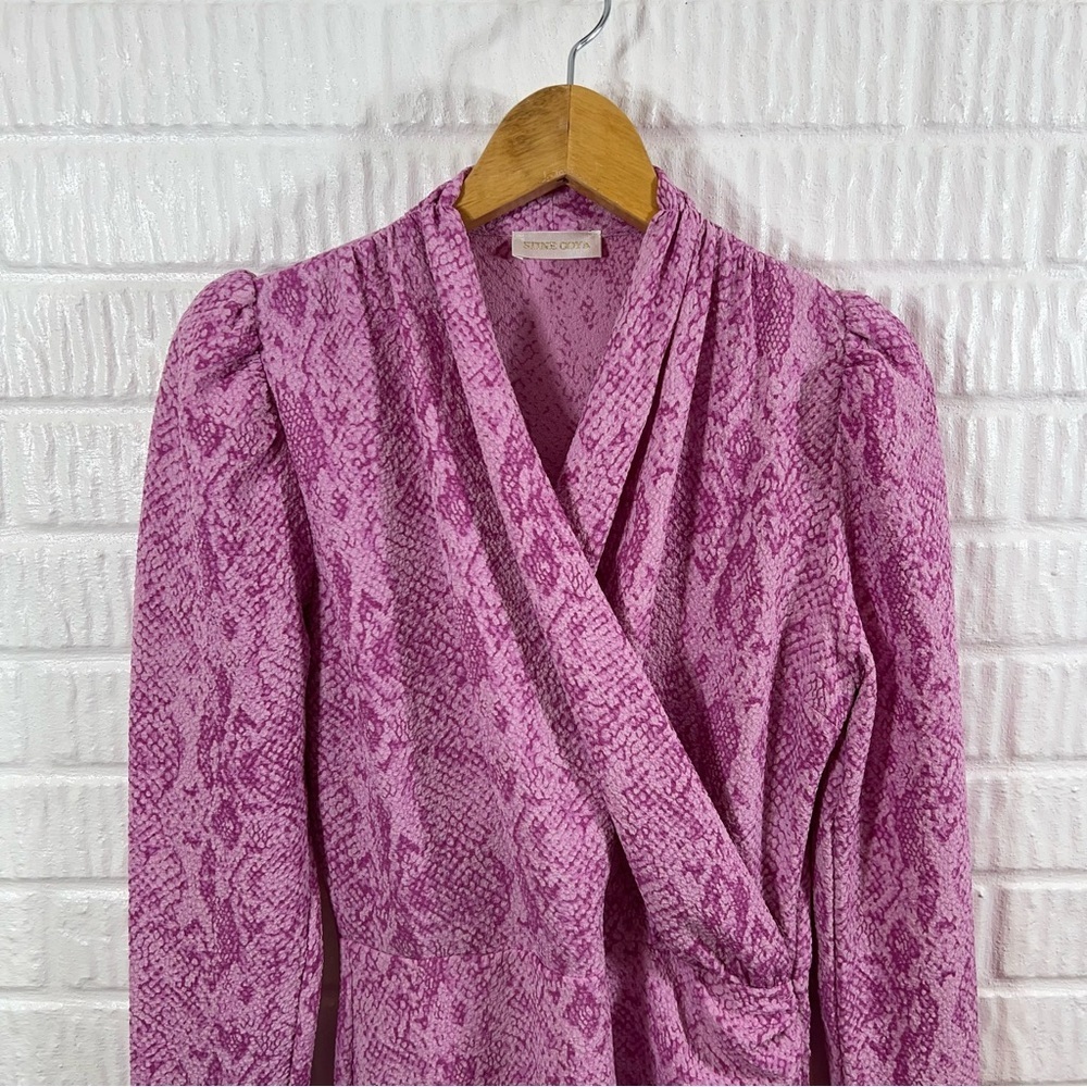 Stine Goya Aida Clem Snake-Print Dress Long Sleeve Small - Picture 4 of 8